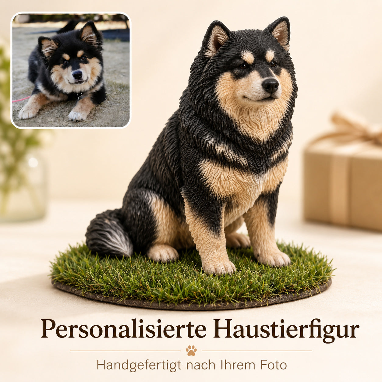 Personalisierte 3D Haustierfigur nach Foto – Handgefertigtes Hund & Katze Modell aus umweltfreundlichem Soft Clay