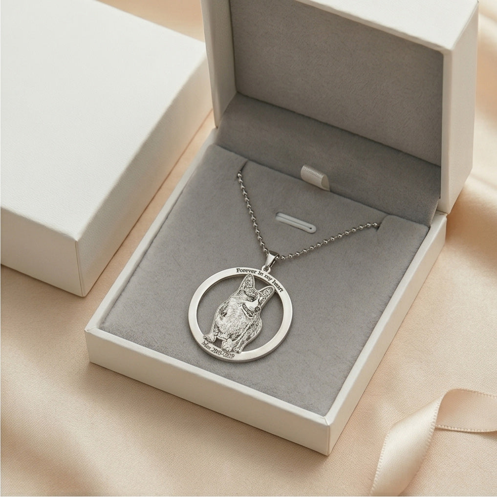 Personalisierte Kreis Halskette mit Foto – Individueller Erinnerungsschmuck aus 925 Silber