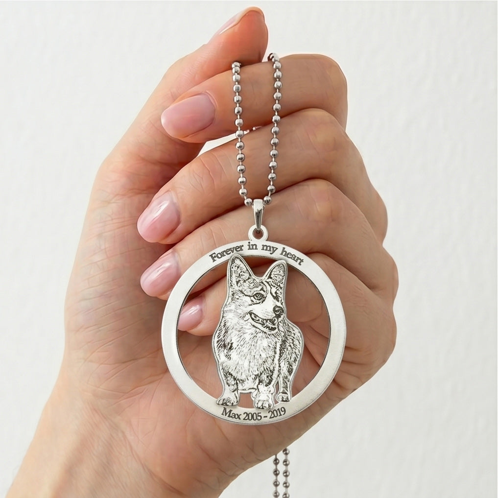 Personalisierte Kreis Halskette mit Foto – Individueller Erinnerungsschmuck aus 925 Silber