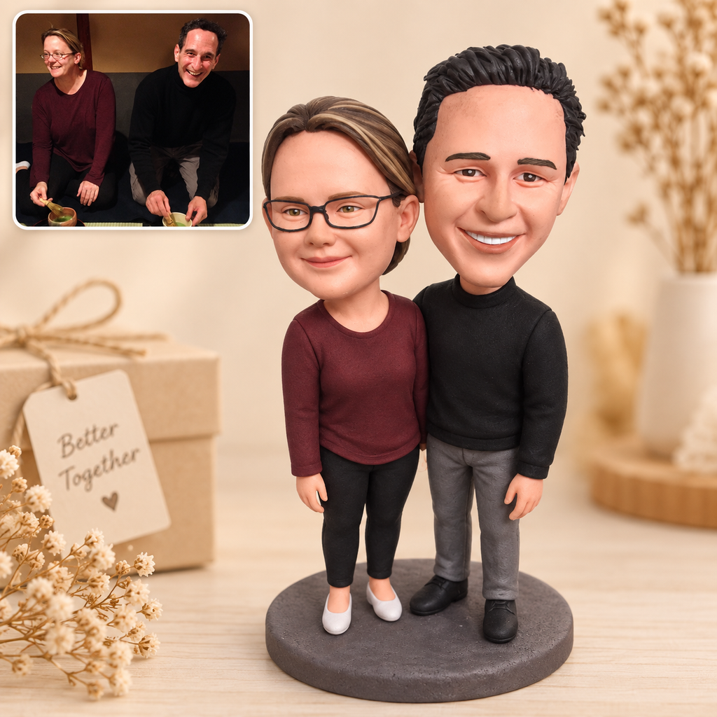 Personalisierte 3D-Paarfigur nach Foto – Handmodelliertes Unikat aus Soft Clay
