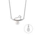Schaukelpferd Halskette aus 925 Silber mit Süßwasserperle – Märchenhaft und elegant