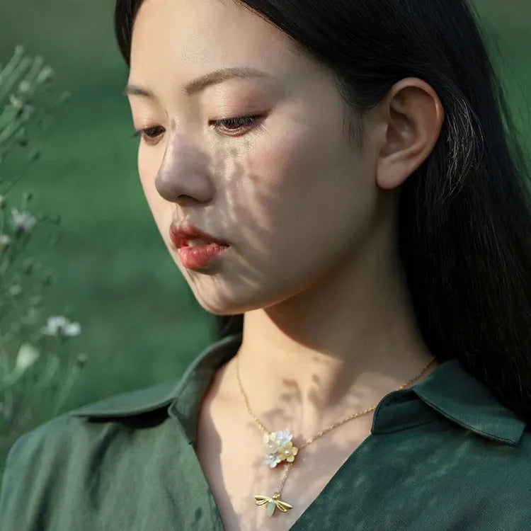 Colorful floral necklace-1