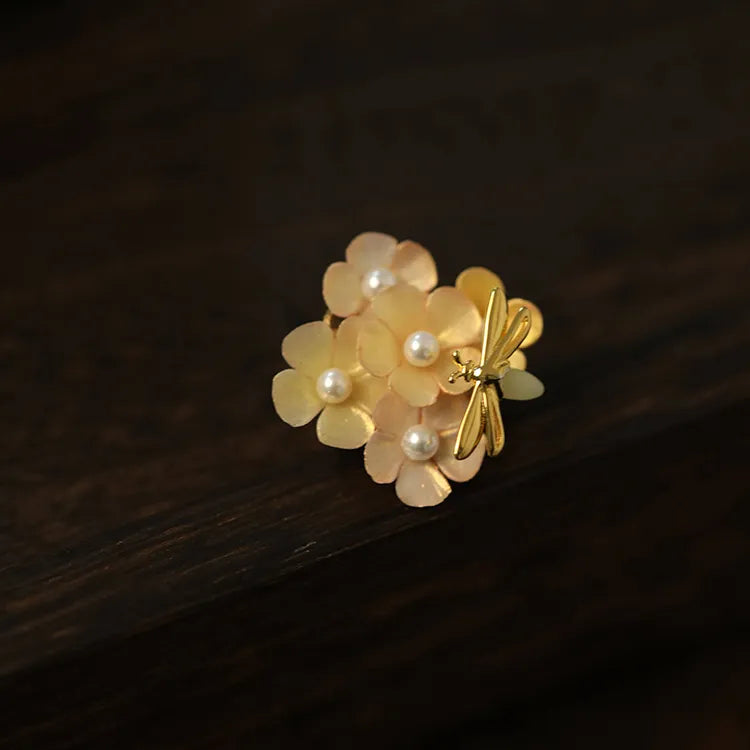 光る花のブローチ フローライト シルバー925 – Pyracraft – Pyracraft
