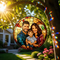 Personalisiertes Acryl-Suncatcher Puzzle – 83-teiliges Fensterbild im Buntglas-Look
