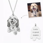 Photo Necklace made of 925 Sterling Silver with Custom Engraving