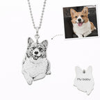 Photo Necklace made of 925 Sterling Silver with Custom Engraving