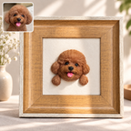 Personalisiertes realistisches Haustier-Reliefbild nach Foto – 3D-Druck & Handbemalung