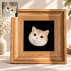 Personalisiertes realistisches Haustier-Reliefbild nach Foto – 3D-Druck & Handbemalung