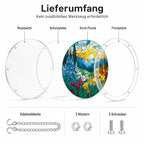 Personalisiertes Acryl-Suncatcher Puzzle – 83-teiliges Fensterbild im Buntglas-Look