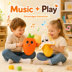Interaktives Musik-Fruchtspielzeug – Sensorisches Plüschtier mit Sound für Kinder & Familien