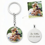Personalisierter runder Foto Schlüsselanhänger in Farbe – Individueller Keychain mit Bild