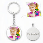 Personalisierter runder Foto Schlüsselanhänger in Farbe – Individueller Keychain mit Bild