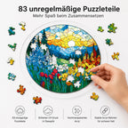 Personalisiertes Acryl-Suncatcher Puzzle – 83-teiliges Fensterbild im Buntglas-Look