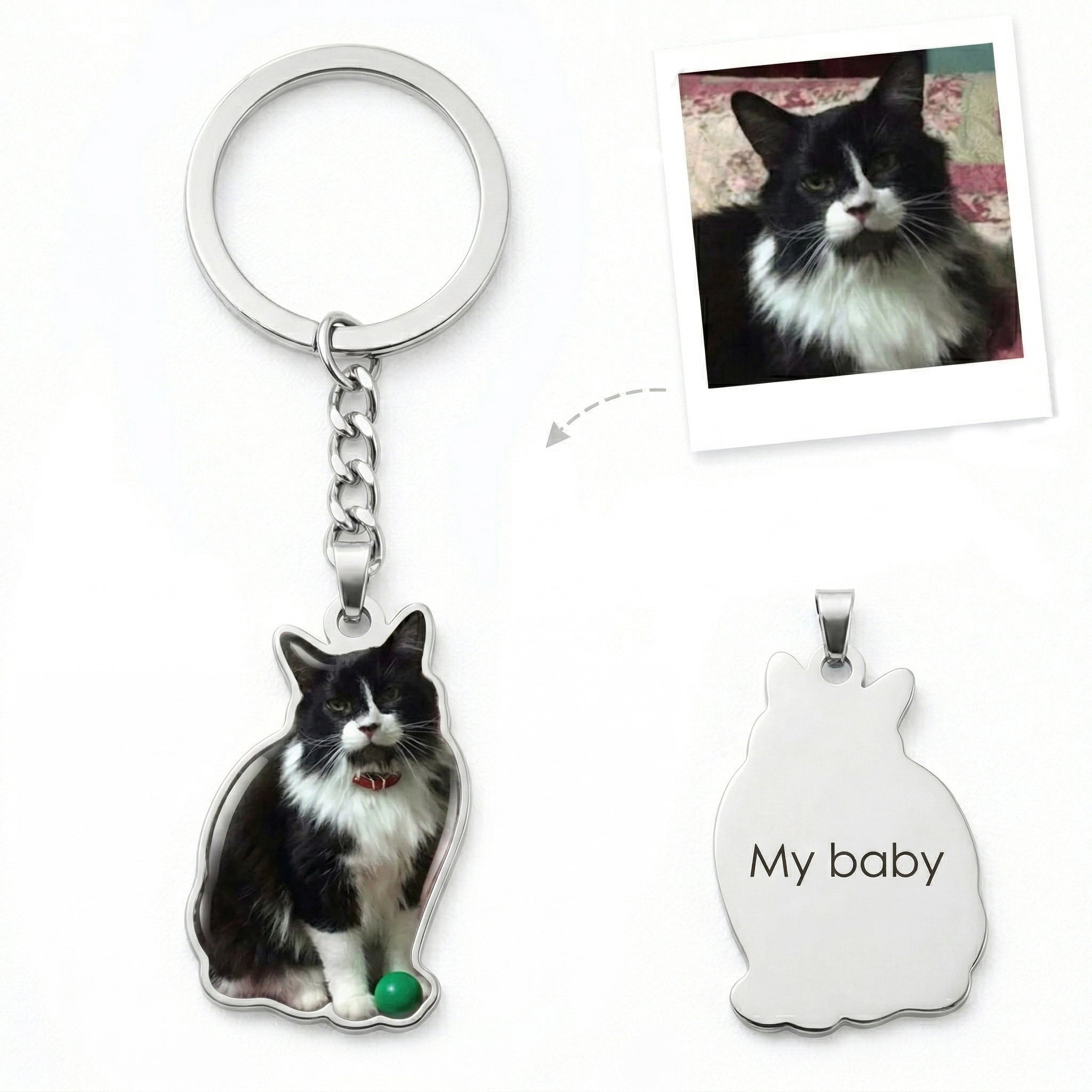 Personalisierter Foto Schlüsselanhänger in Farbe – Individueller Keychain mit Bild