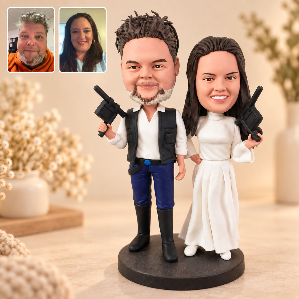 Personalisierte 3D-Paarfigur nach Foto – Handmodelliertes Unikat aus Soft Clay