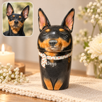 Creative hand-painted ceramic dog urn A2402CY made from a photo