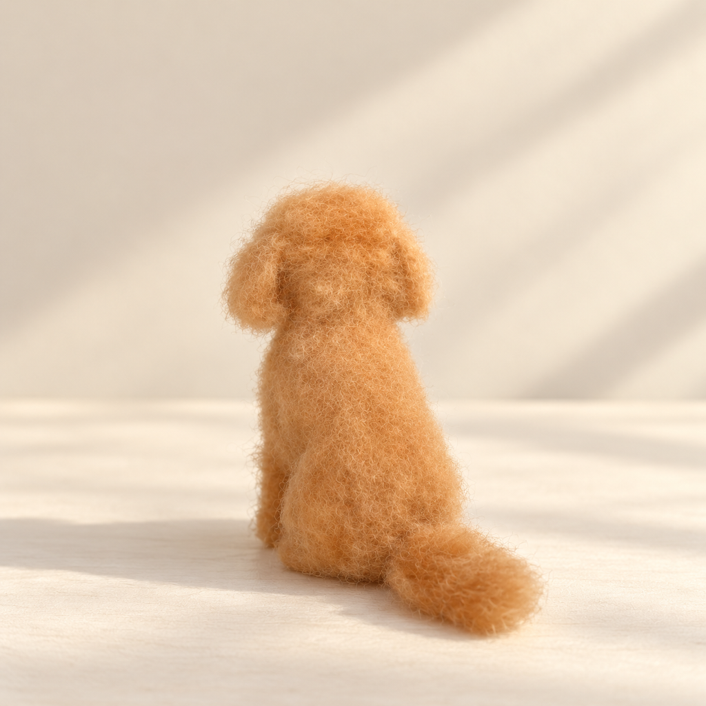 Personalisierte Wollfilz-Haustierfigur nach Foto – 3D Erinnerungsstück