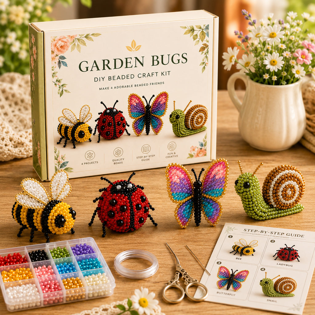 3D Perlen-Tier DIY Set – Kreatives Bastelset mit bunten Perlen