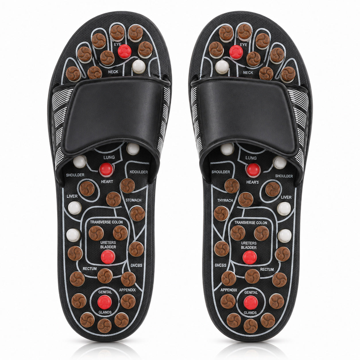 Fußmassage-Sandalen mit Massagepunkten – Wellness Hausschuhe für müde Füße, Geschenkidee für Eltern & Großeltern