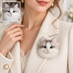 Individuelle Tierbrosche aus Wollfilz