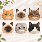 Auswahl personalisierter Katzen AirPods Hüllen mit Foto im Q-Stil