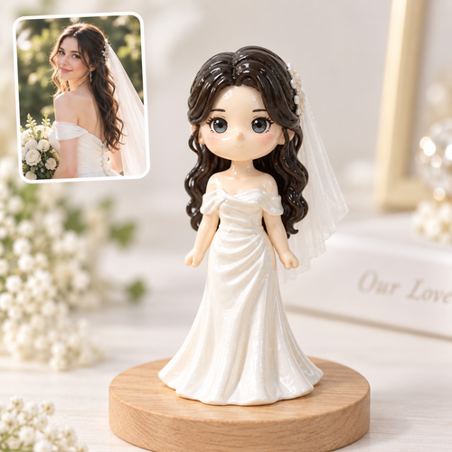 Personalisierte Chibi-Figur nach Foto als 3D-gedrucktes Mini-Porträt