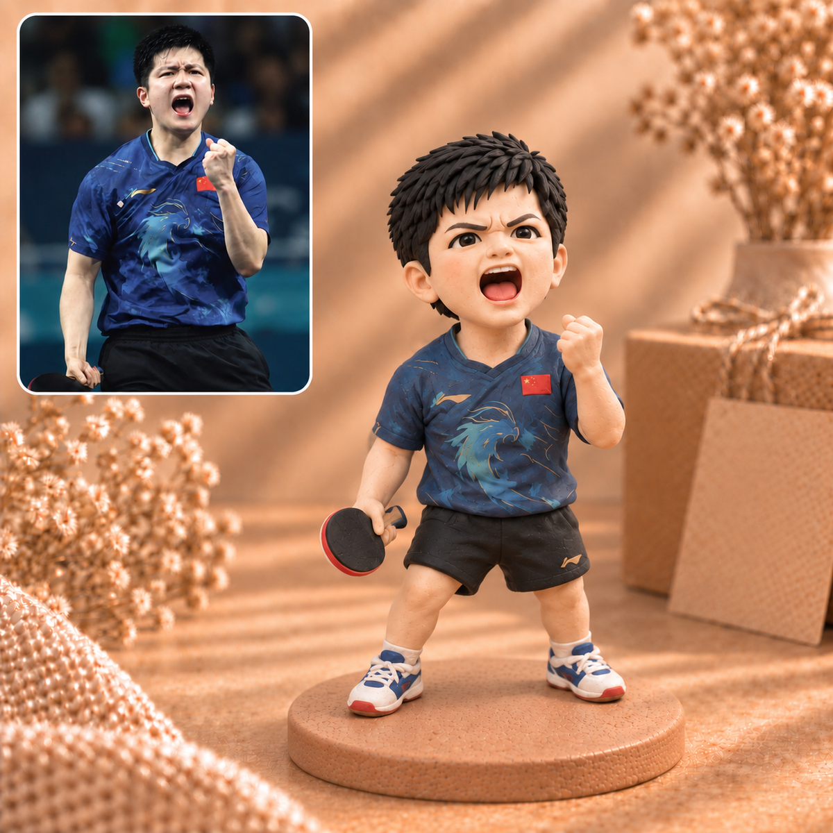 写真から作るカートゥーン 3Dフィギュア – ハンドメイド ソフトクレイ