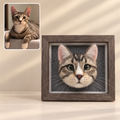 Personalisierter Wollfilz-Bilderrahmen mit Katzenporträt nach Foto