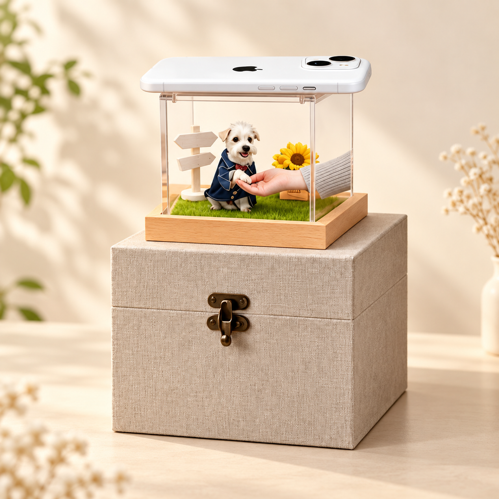 Geschenkbox mit individuell gestalteter Haustierprojektion