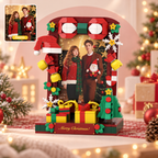 Klemmbaustein-Porträt nach Foto – Weihnachtsrahmen im 5-Zoll-Format, Modell V-02