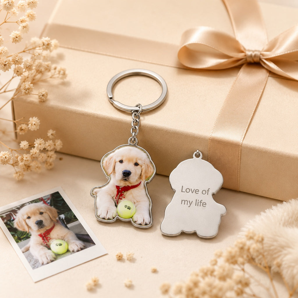 Personalisierter Foto Schlüsselanhänger in Farbe – Individueller Keychain mit Bild