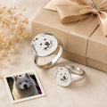 Personalisierter Foto Ring rund mit Gravur – Klassischer Signet Erinnerungsschmuck