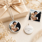 Personalisierte Foto Halskette in Farbe – Runde Fotokette mit individuellem Bild