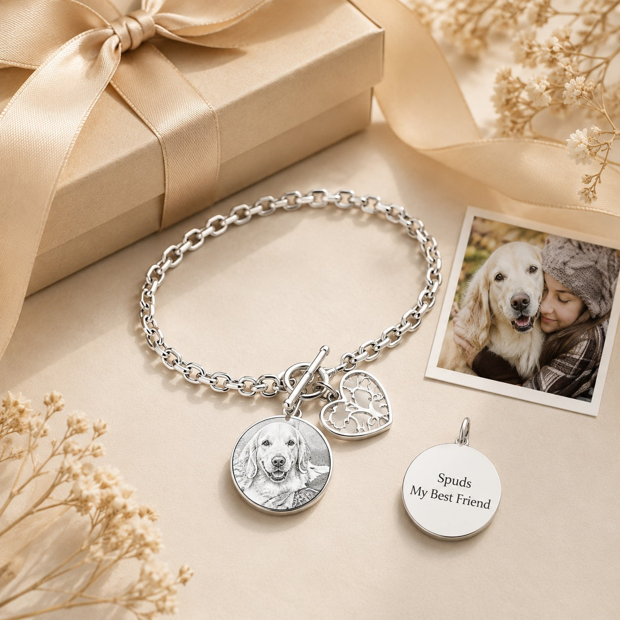Personalisierte Foto Armband aus 925 Sterling Silber – Eleganter Erinnerungsschmuck