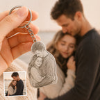 Personalisierter Foto-Schlüsselanhänger mit Gravur