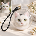 Personalisierter Wollfilz-Anhänger nach Foto – Katzenporträt