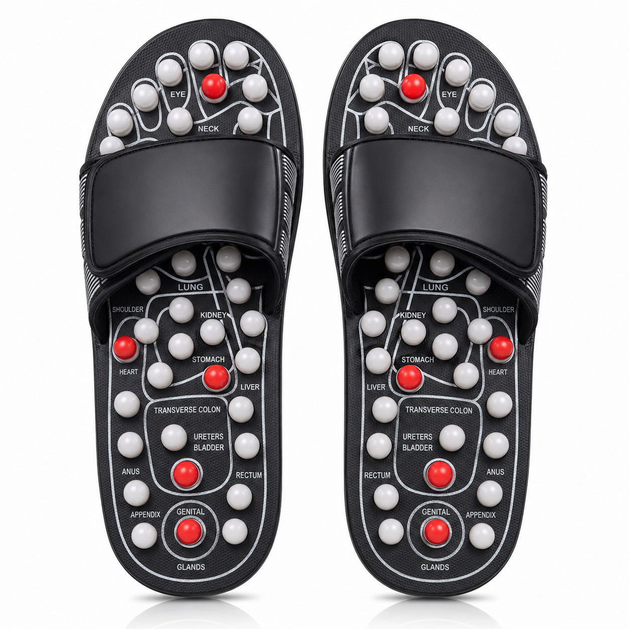 Fußmassage-Sandalen mit Massagepunkten – Wellness Hausschuhe für müde Füße, Geschenkidee für Eltern & Großeltern